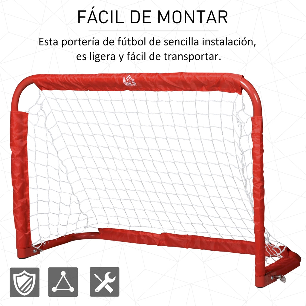 Porte da Calcio Pieghevoli ¨C Xylo ¨C Set 2 Pezzi 90x36x60cm Rosso