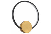 Applique moderna oro/nero 30cm LED 12W Condida Reality