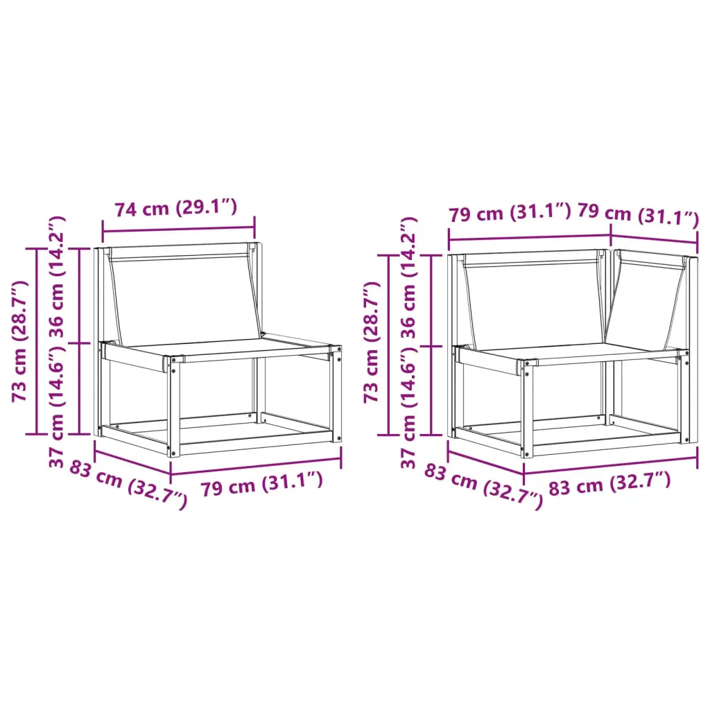 Set di divani da esterno con cuscino 9 pcs Bianco e Beige 3389063