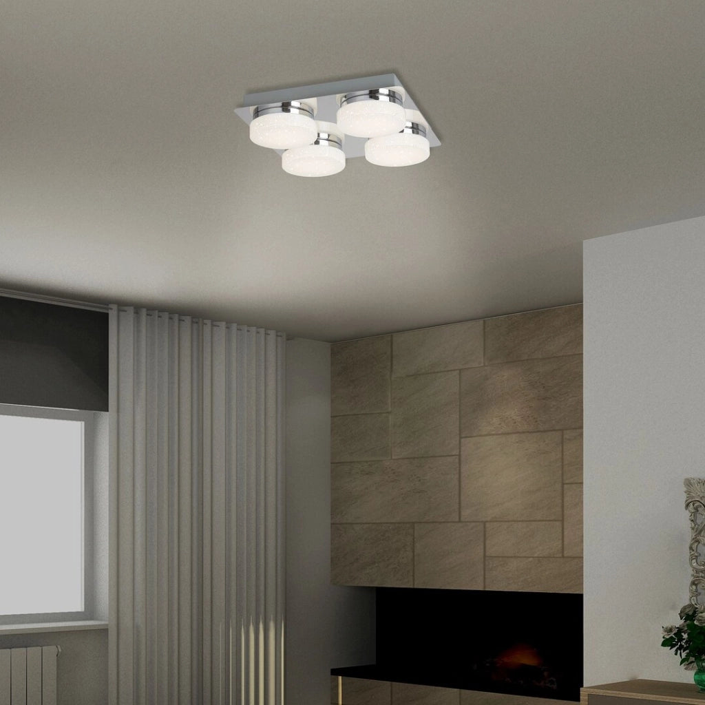 Plafoniera LED Rabalux Hilary 20W cromo 28cm 4000K