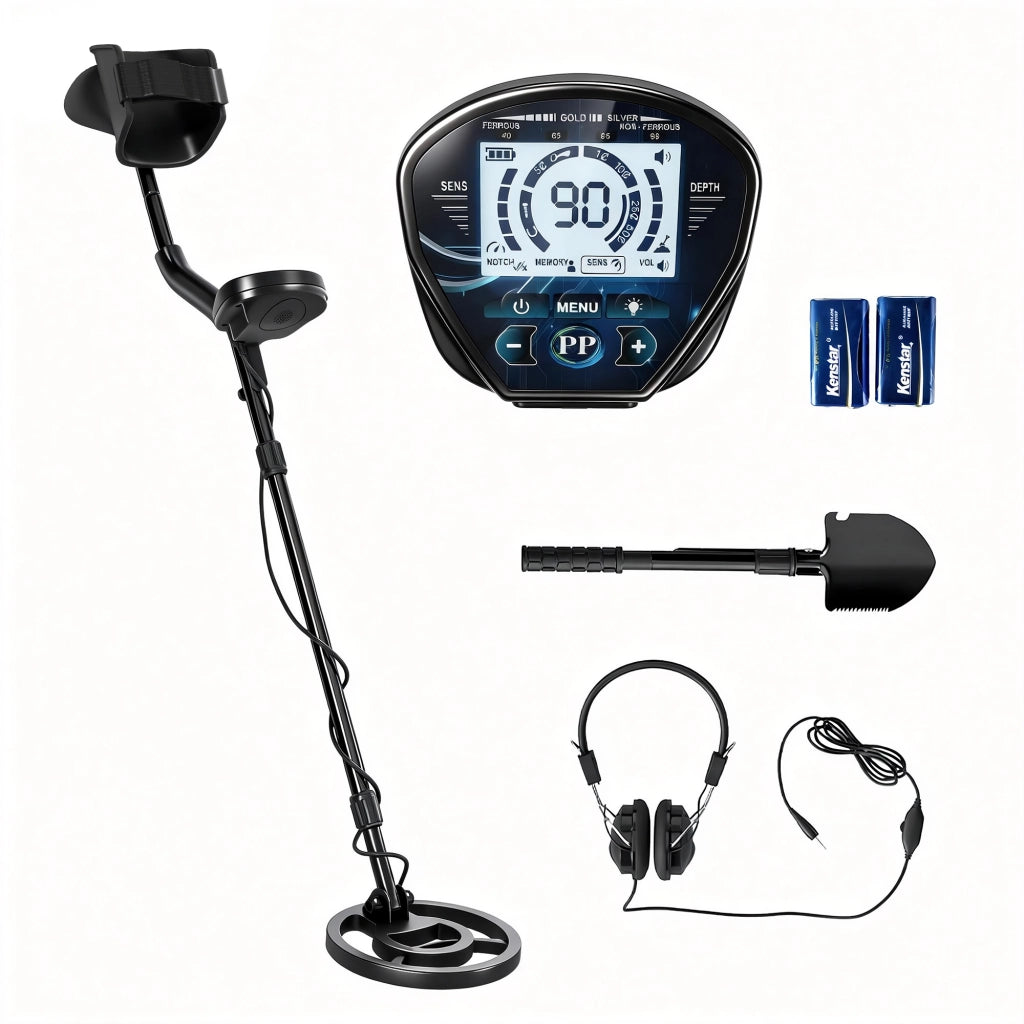 Metal Detector Professionale ¨C Xylo ¨C 3 Modalit¨¤, Bobina Impermeabile IP68, Display LCD