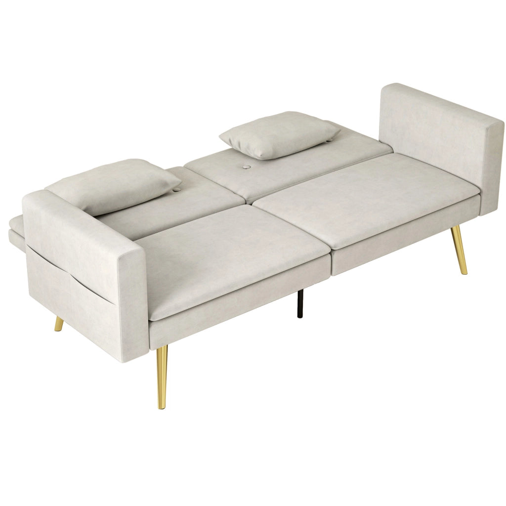Divano letto 2 posti ¨C Minimal ¨C tessuto beige