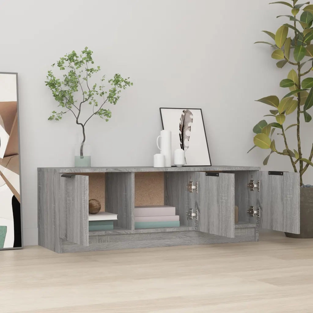 Mobile TV Grigio Sonoma 102x35x36,5 cm in Legno Multistrato 817082