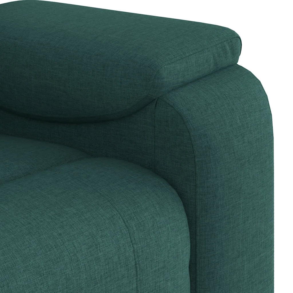 Poltrona Massaggiante | Sedia Relax Reclinabile Verde Scuro in Tessuto