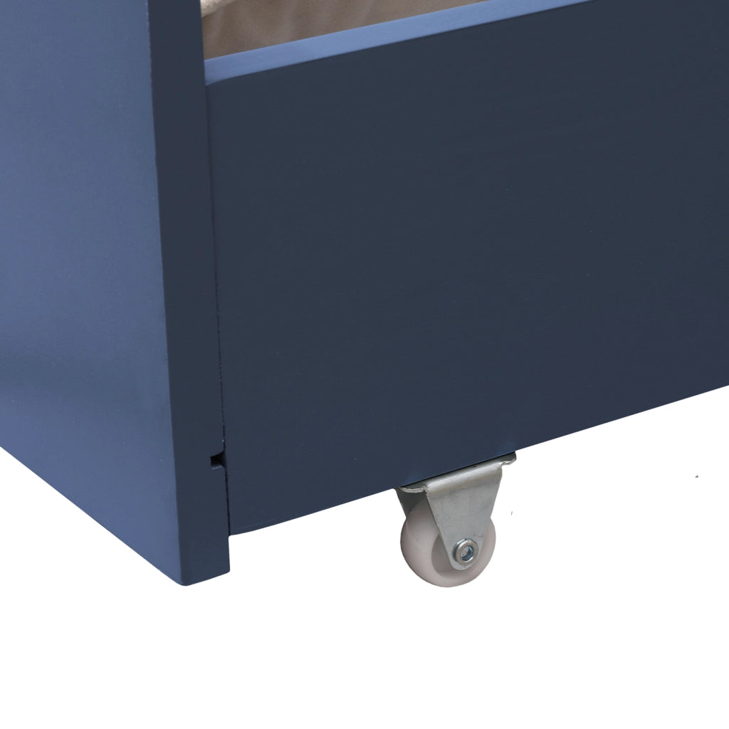 Set di 2 cassetti blu scuro per letto