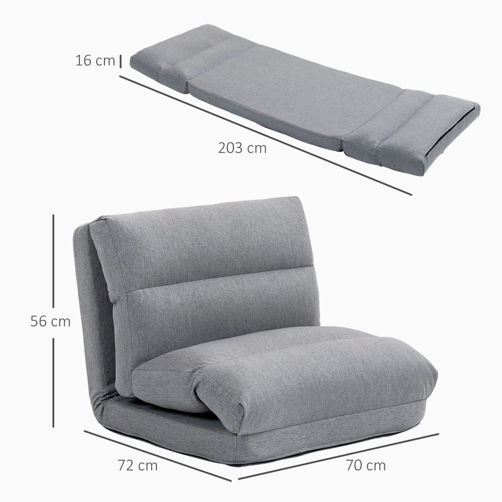 Poltrona letto reclinabile ¨C Minimal ¨C grigio 70x72x56 cm