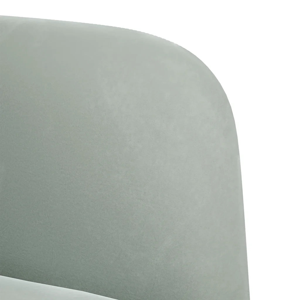 Divano Divanetto-Sofa Grigio Chiaro 109 cm in Velluto