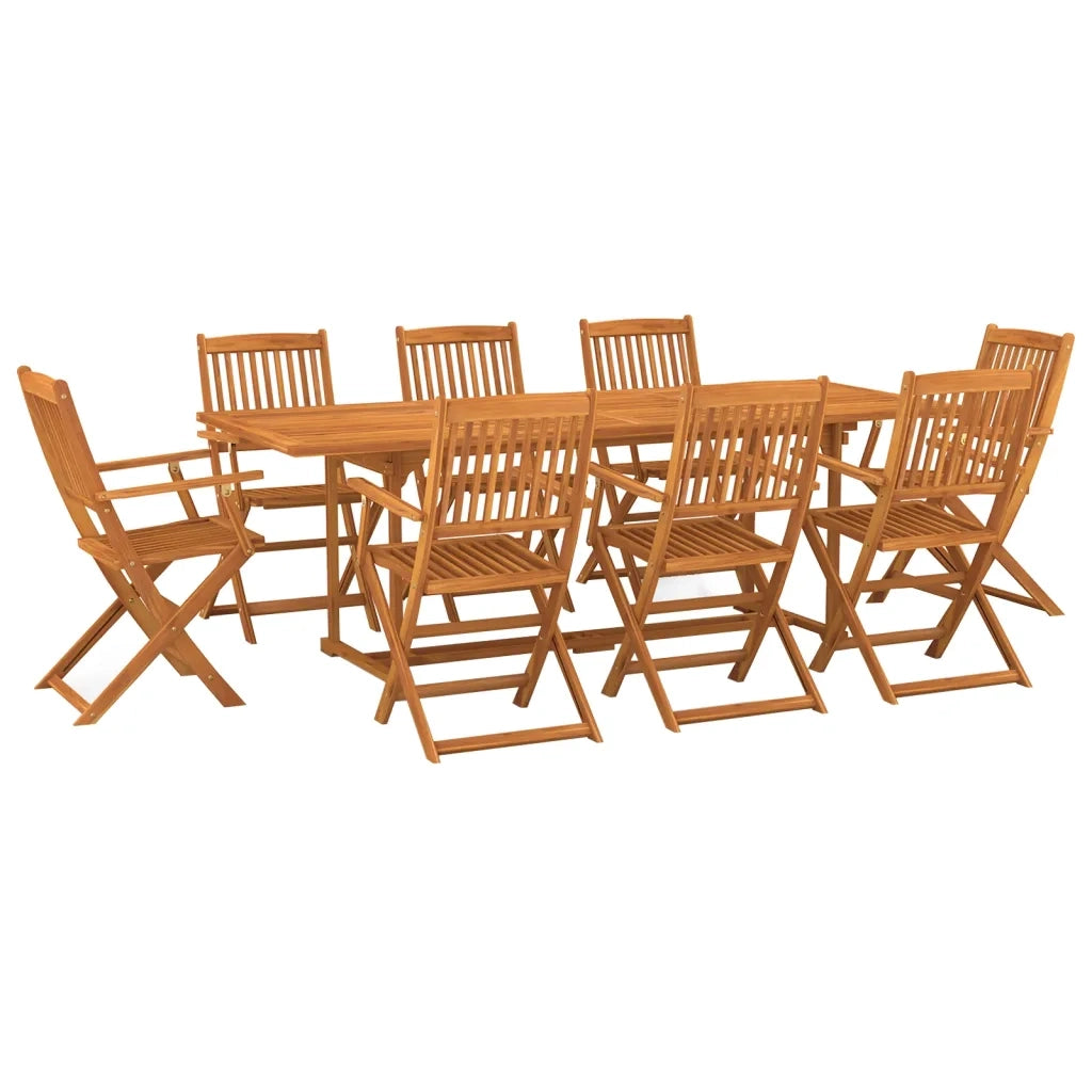 Set da Pranzo da Giardino 9 pz 220x90x75 cm Massello di Acacia 3086986
