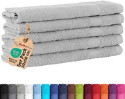 Set di asciugamani in cotone 100% - 5 pezzi - 30x50 cm - Certificato Oeko-Tex Standard 100 - Leggeri e assorbenti - Duraturi e lavabili fino a 60 °C