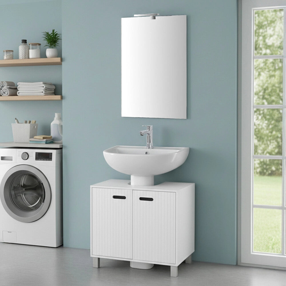 Mobile sottolavabo 60 cm bianco con 2 ante Fast
