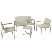 Set Divano da Giardino con Loveseat e 2 Poltrone ¨C Minimal ¨C Verde
