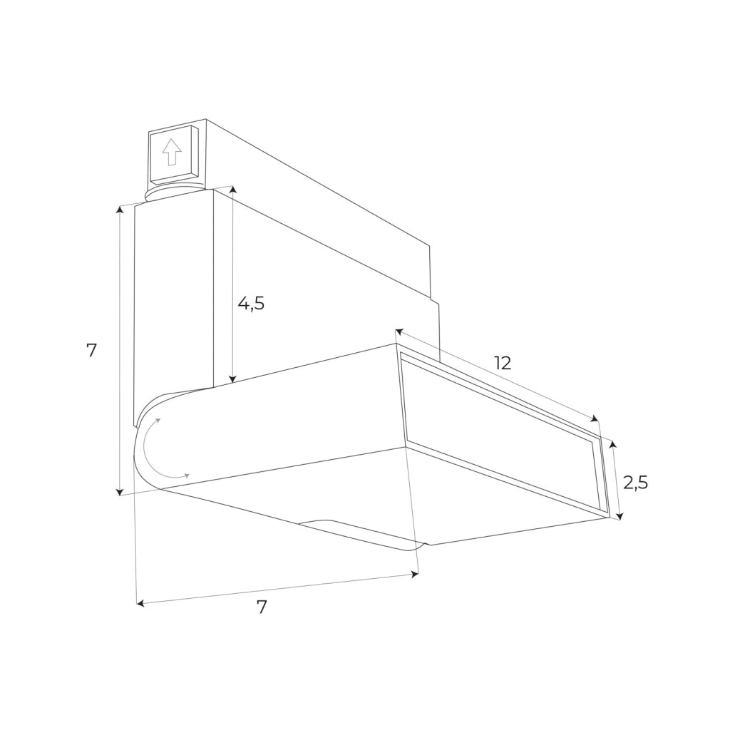 Faretto magnetico snodabile DALI LED 5,3W 205lm 3000K Maxlight