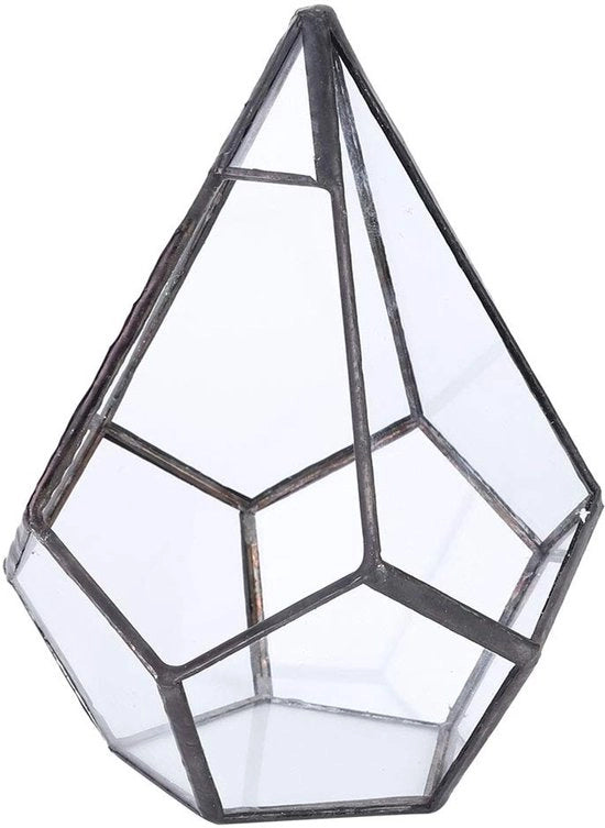 Terrario Geometrico - Vaso di Vetro per Piante - Resistente e Duraturo - Adatto per Piante Grasse - Decorazione - Resistente alla Corrosione