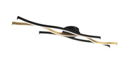 Plafoniera moderna LED Trio Blaze oro/nero 107cm CCT
