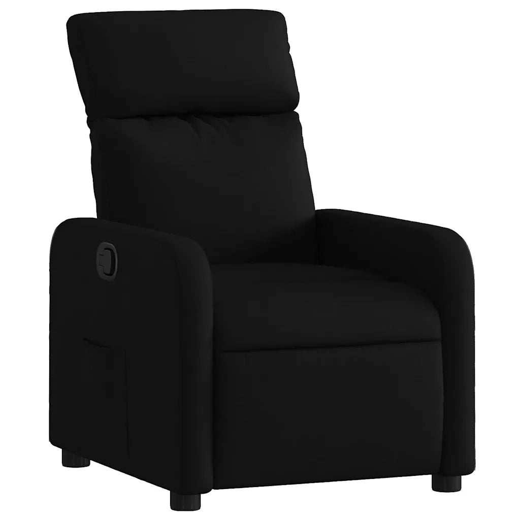 Poltrona Reclinabile in Tessuto Nero 374167
