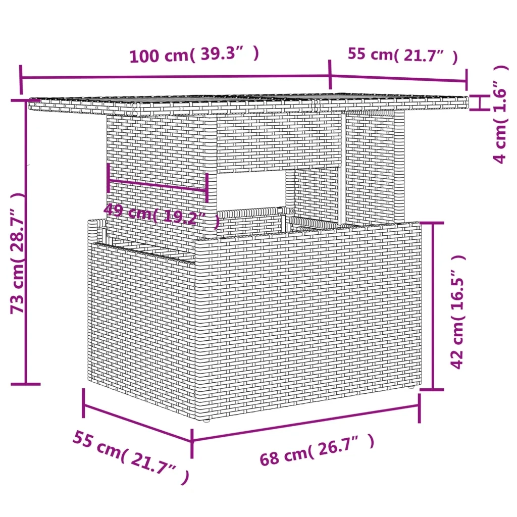 Set Divani da Giardino 7 pz con Cuscini Grigio in Polyrattan 3266600