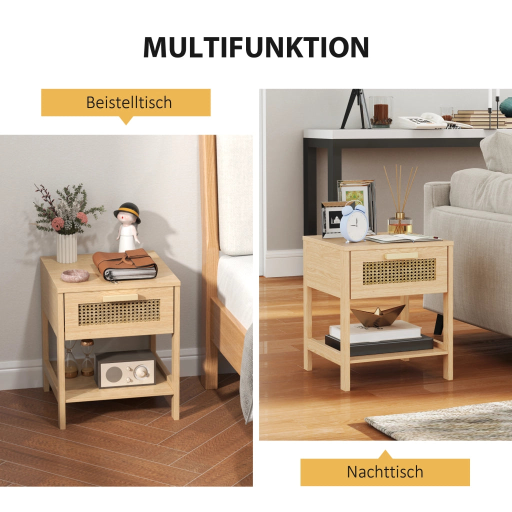 Comodino con cassetto ¨C Minimal ¨C MDF 40x40x48.4 cm