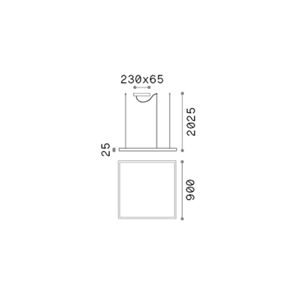Sospensione Moderna Oracle Alluminio-Materie Plastiche Nero Led 53W K Luce