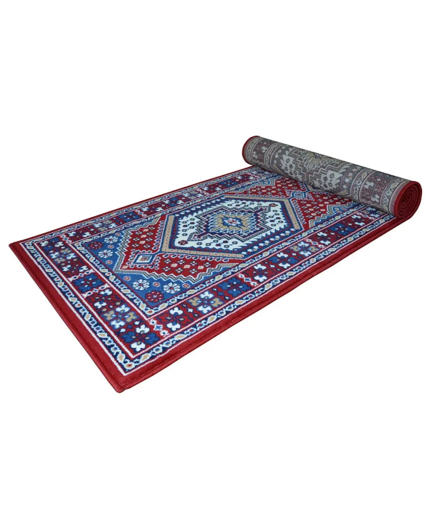 Tappeto passatoia ROYAL SHIRAZ 2065 ROSSO cm.100x500 motivo moderno geometrico arredo casa corsia arredo casa
