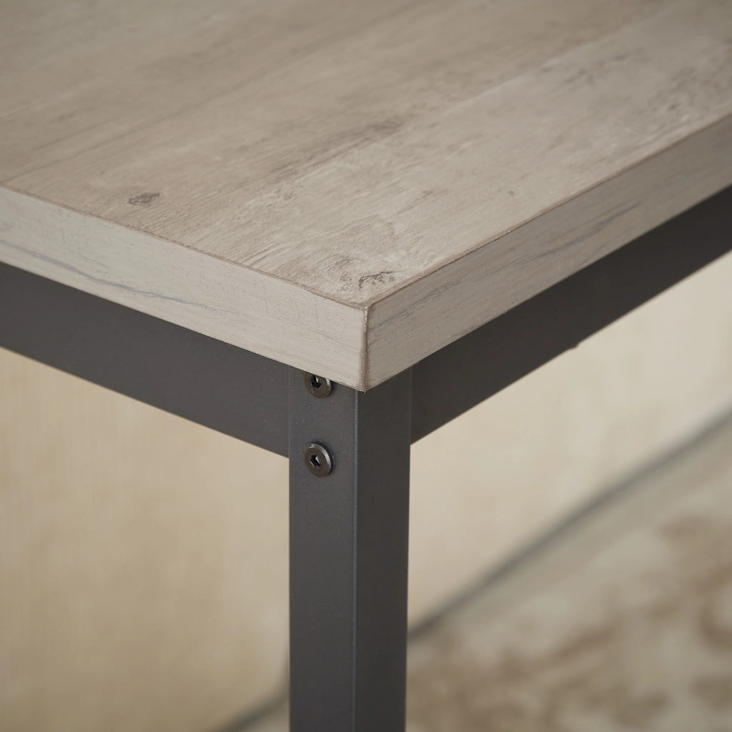 TAVOLO ALTO 160x40x95,5 cm Grigio e Nero Set da 3 unità