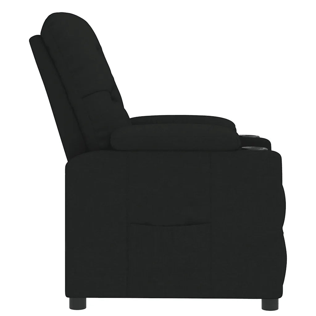 Poltrona Reclinabile in Tessuto Nero 339104