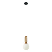 Sospensione minimal nera bronzo antico E27 Italux Aldeva