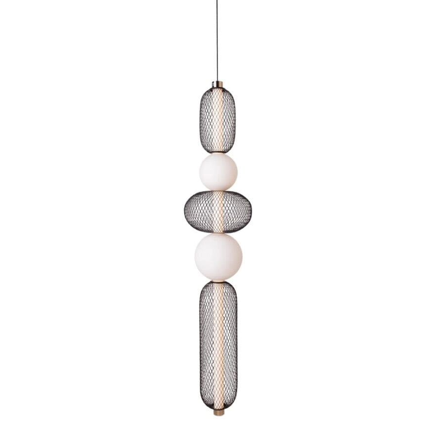 Lampada sospensione Maxlight Bora LED 28W 3000K nero/oro Ø22