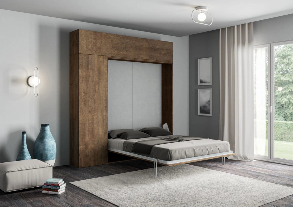 Letto Matrimoniale a Scomparsa Salvaspazio Kentaro H250 cm Marrone