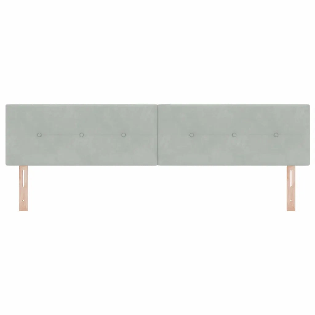 Testiera | Testata Grigio chiaro 200 cm Velluto