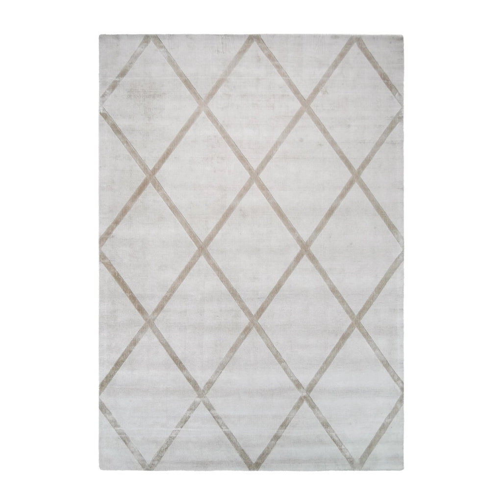 Tappeto di lusso avorio e taupe a rombi Luxury 200