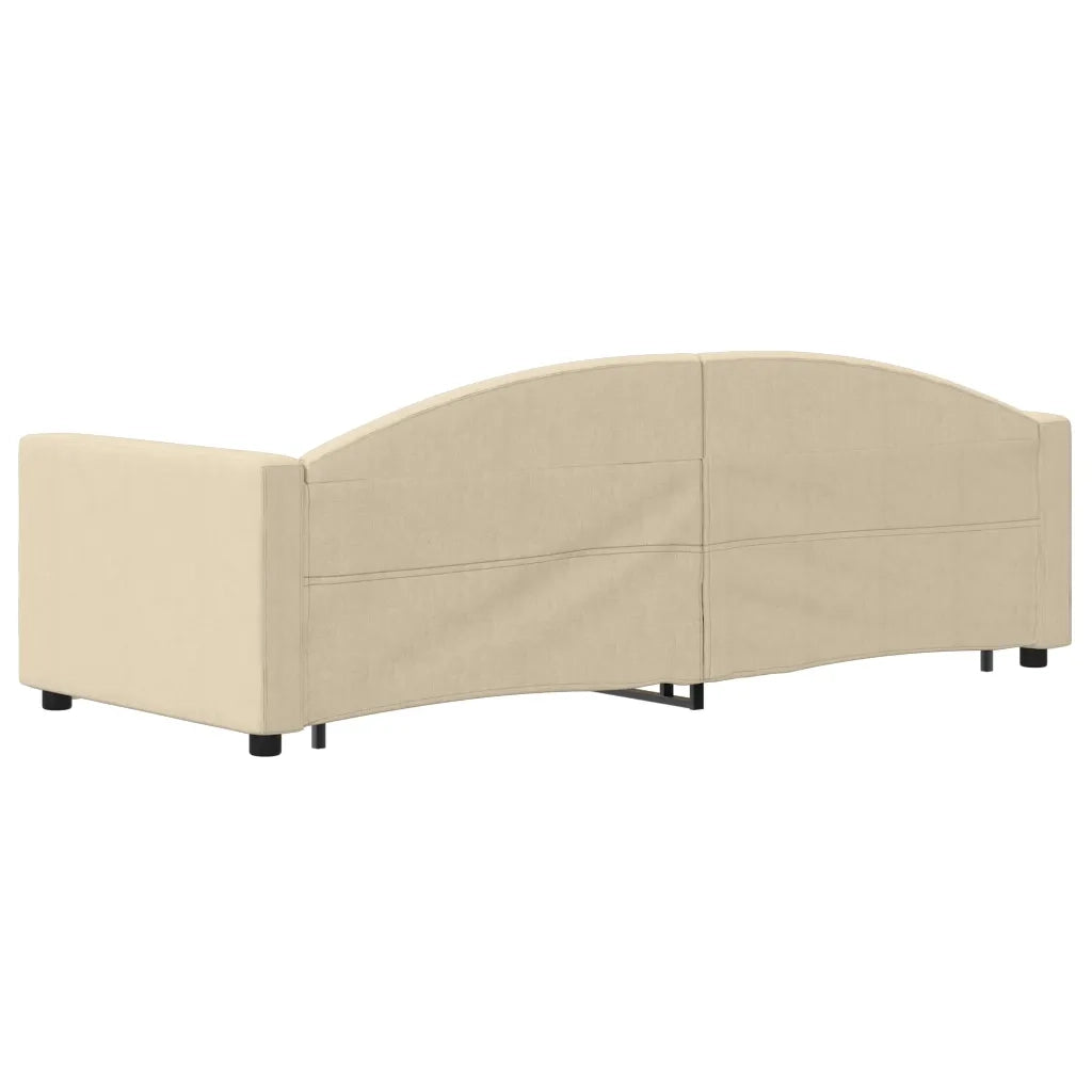 Divano letto | Sof¨¤ letto | Letto singolo Estraibile Crema 80x200 cm Tessuto