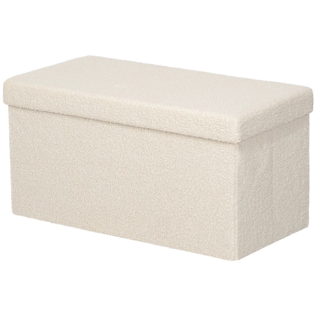 Pouf con contenitore e coperchio ¨C zephmum ¨C crema