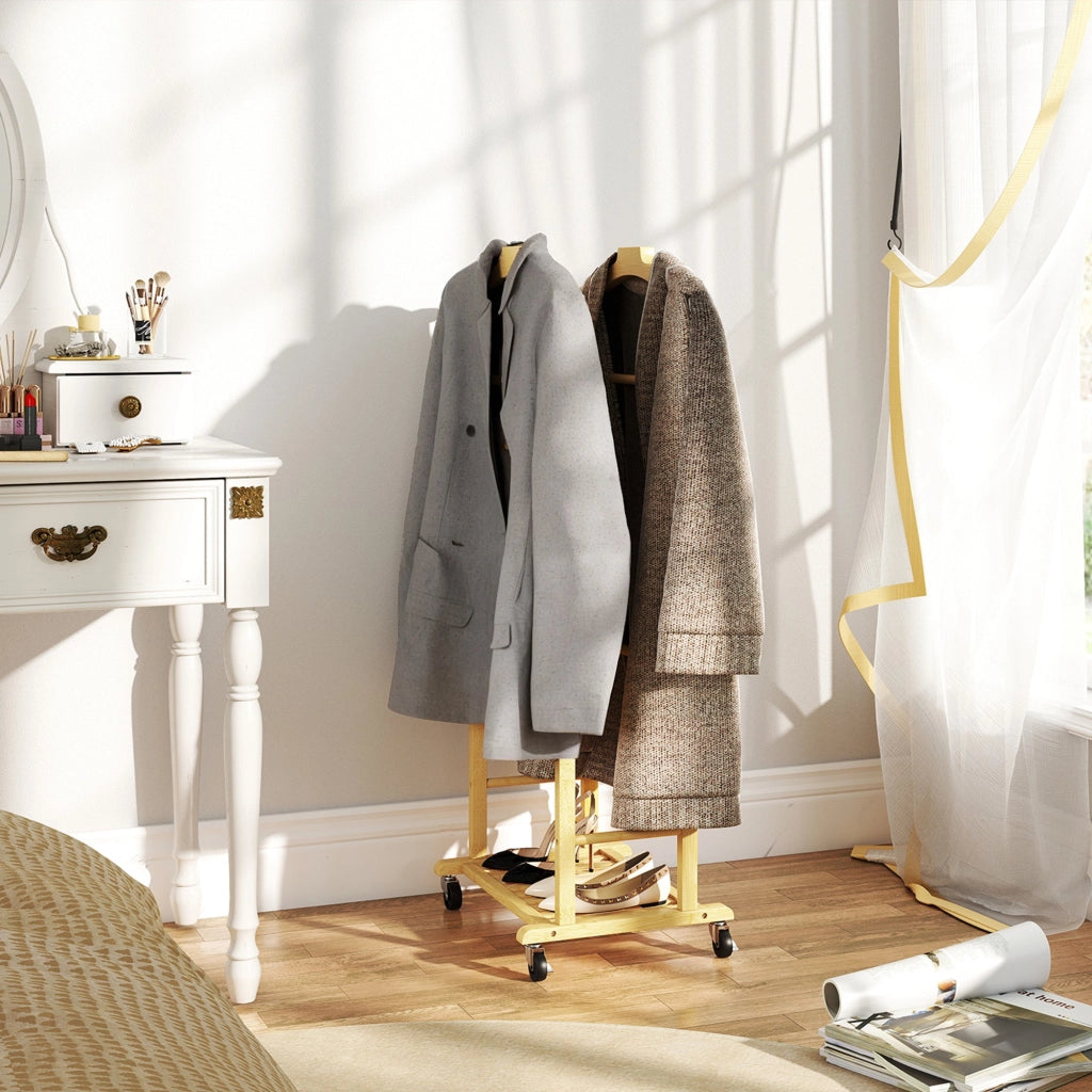 Armadio con appendiabiti e barra per pantaloni ¨C Minimal ¨C 47x33,7x105,5 cm Natural