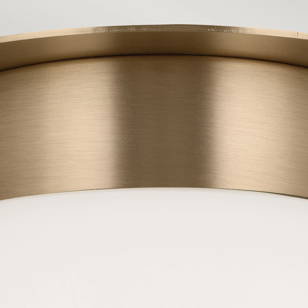 Plafoniera ALBERS ottone, sfera opale vetro E27 Kichler