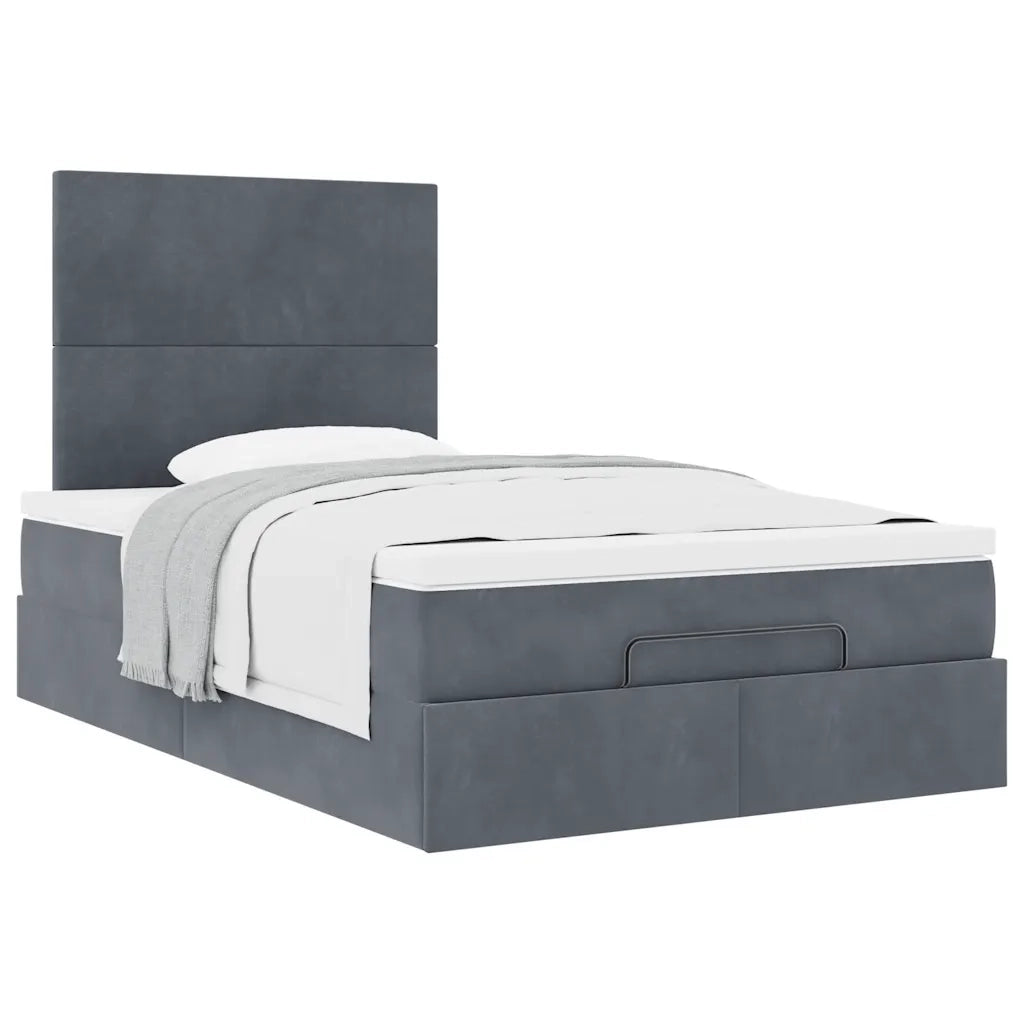 Struttura Letto Pouf con Materassi 120x200 cm Velluto 3313392