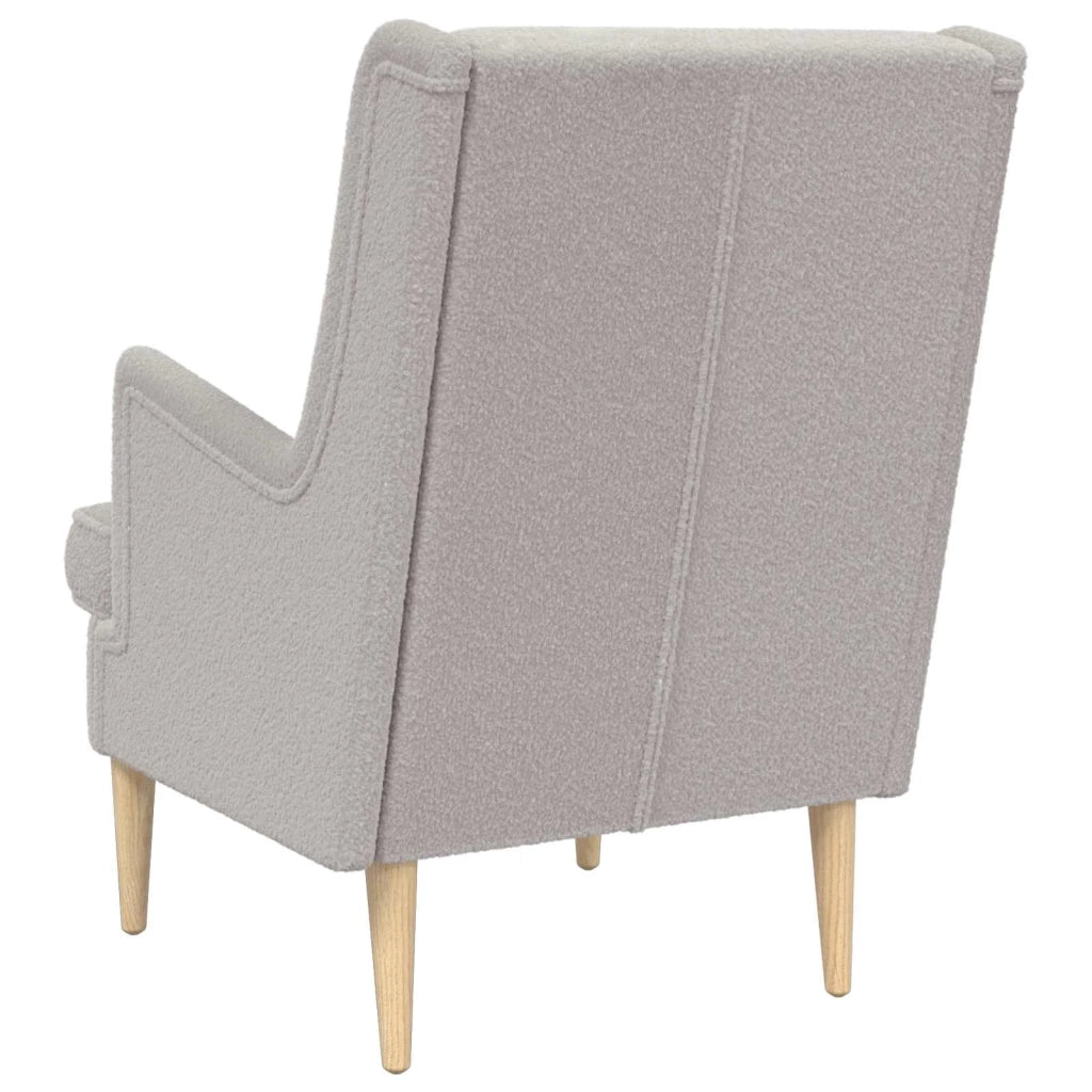 Poltrona Grigio Chiaro Bouclé 42029956