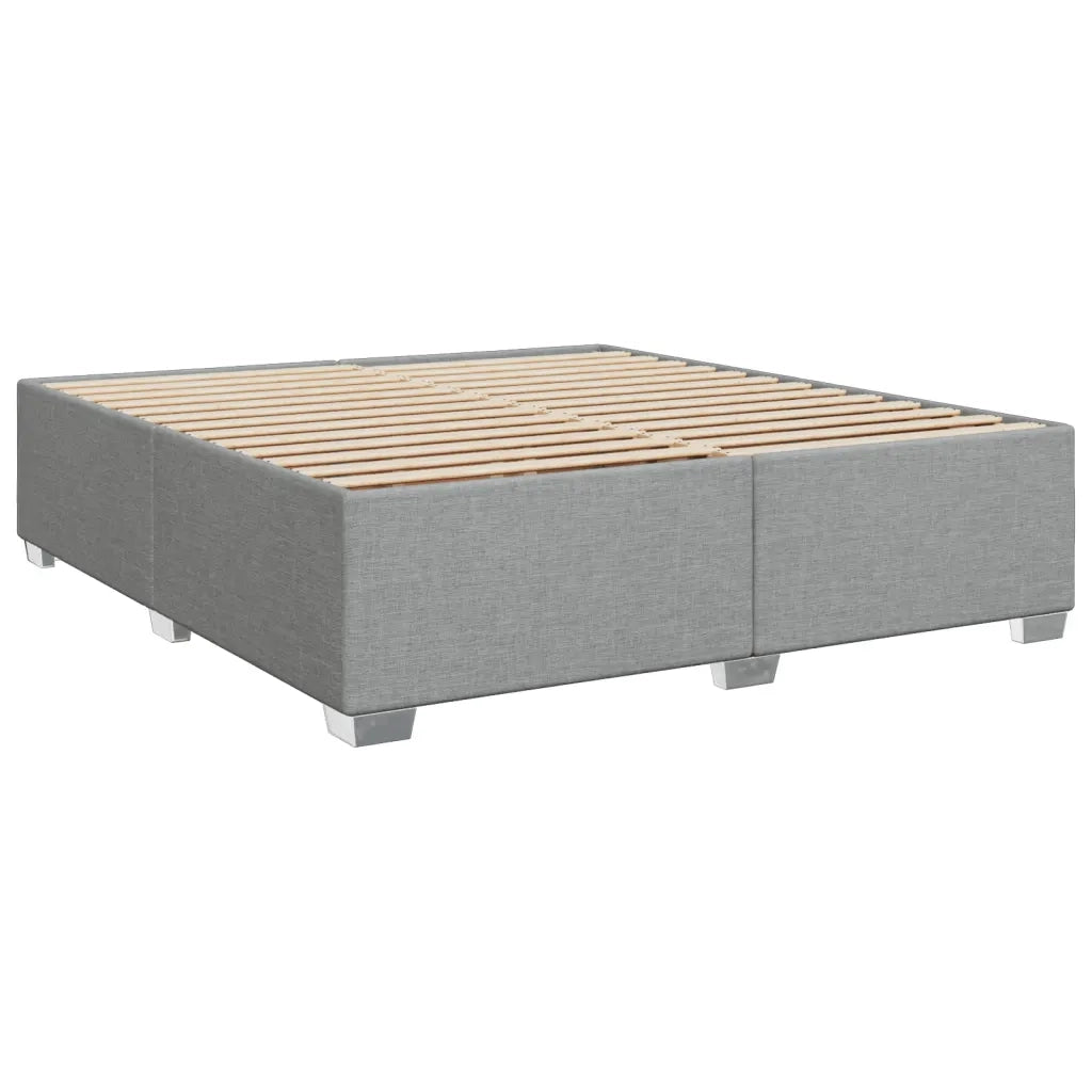 Giroletto a Molle con Materasso Grigio Chiaro 200x200cm Tessuto 3290588