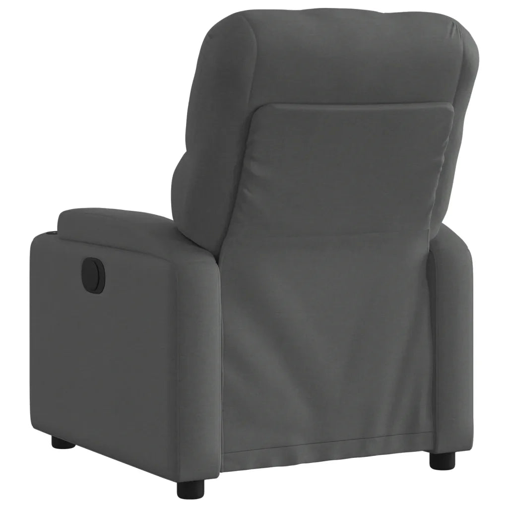 Poltrona reclinabile in tessuto grigio scuro 372480