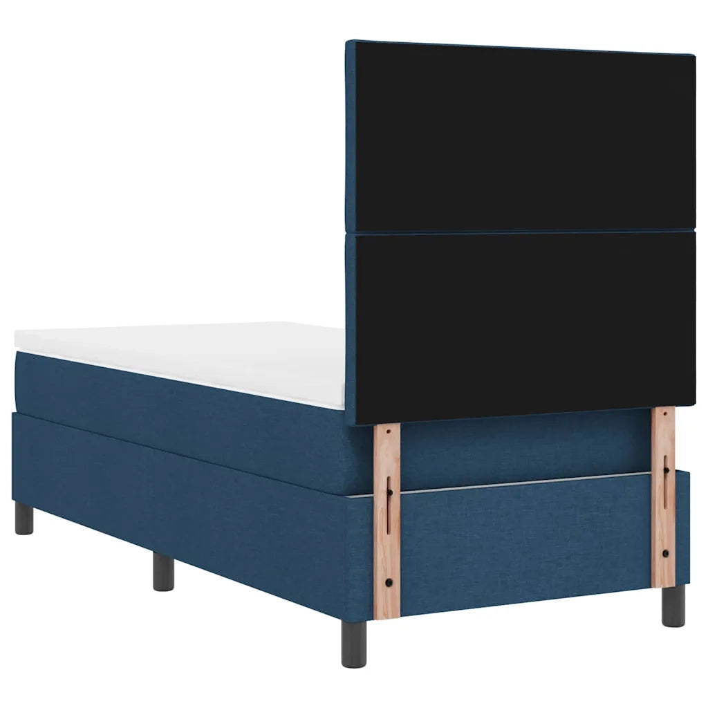 Letto a molle con materasso Blu 90 x 190 cm Tessuto 3342913