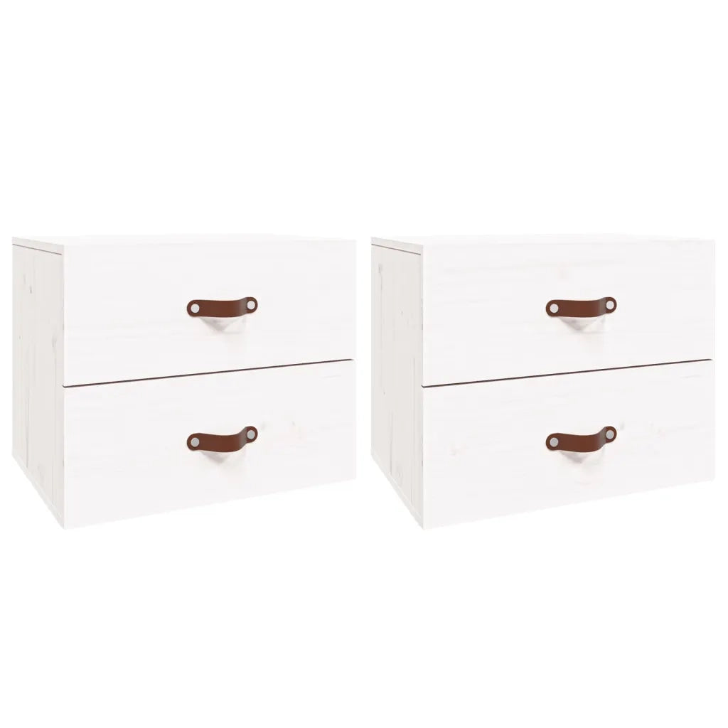 Comodini a Muro 2 pz Bianchi 50x36x40 cm 820979