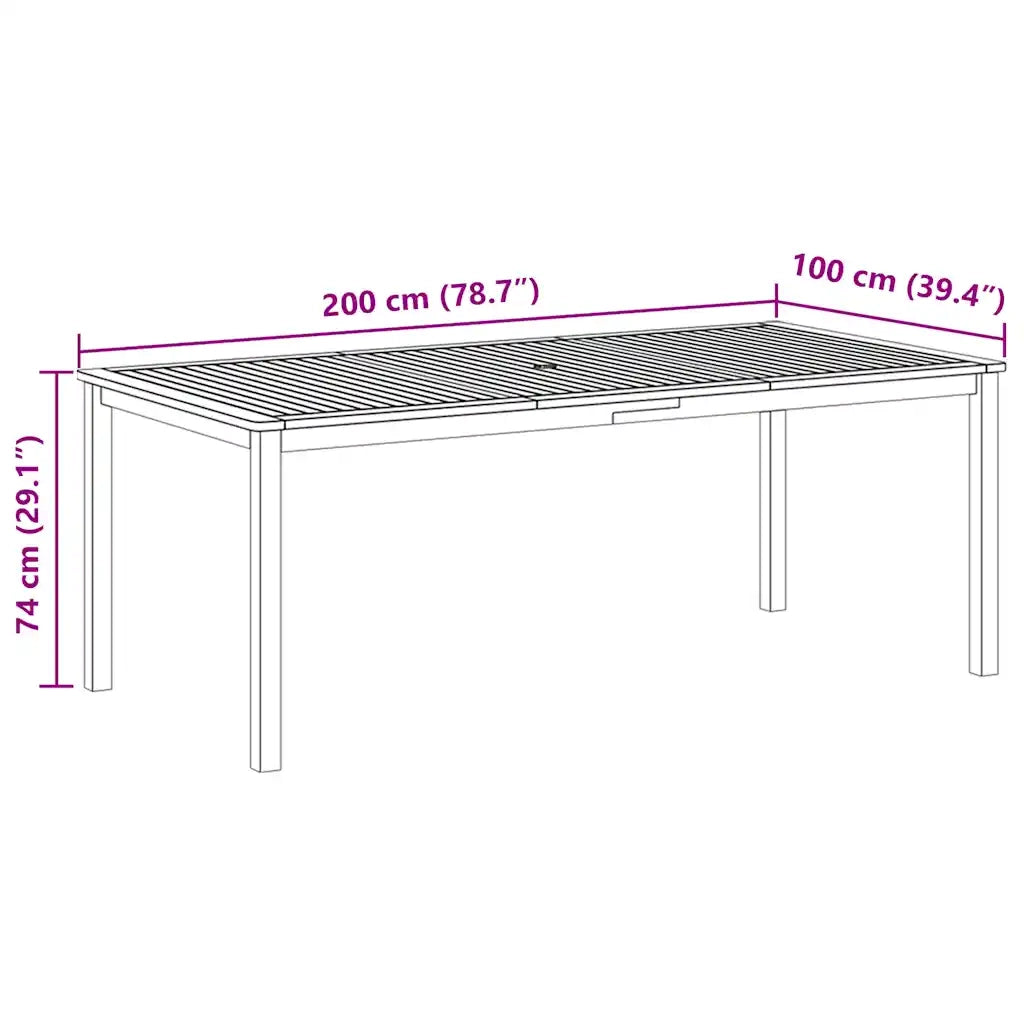 Set da Pranzo da Giardino 7 pz Grigio 3067906