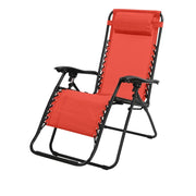 Poltrona relax da esterno colore rosso 90x108x64 cm