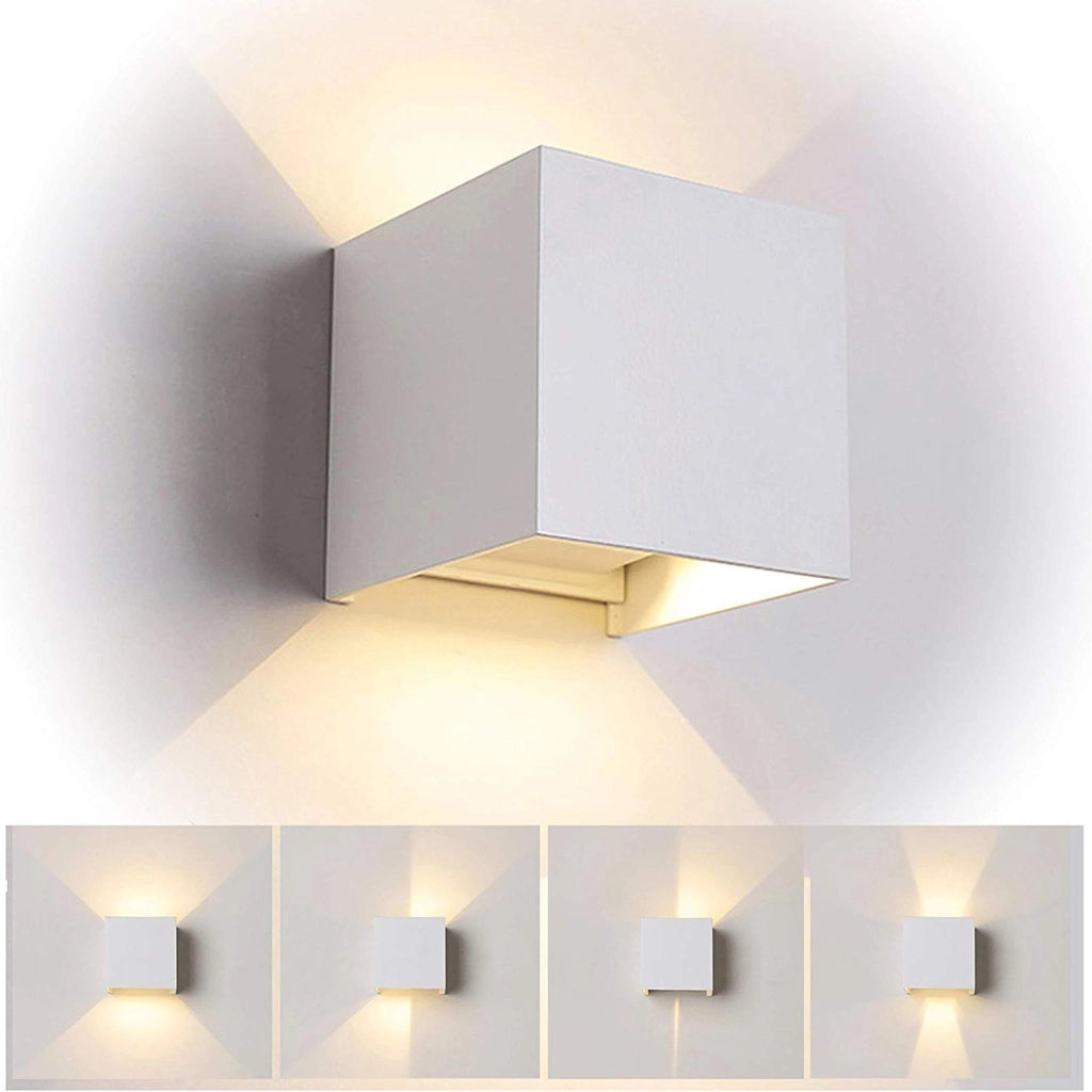 Applique cubo LED 40W doppio fascio luce esterni IP65 applique orientabile facciata ingresso giardino 4000 lumen 230V BIANCO 4000K