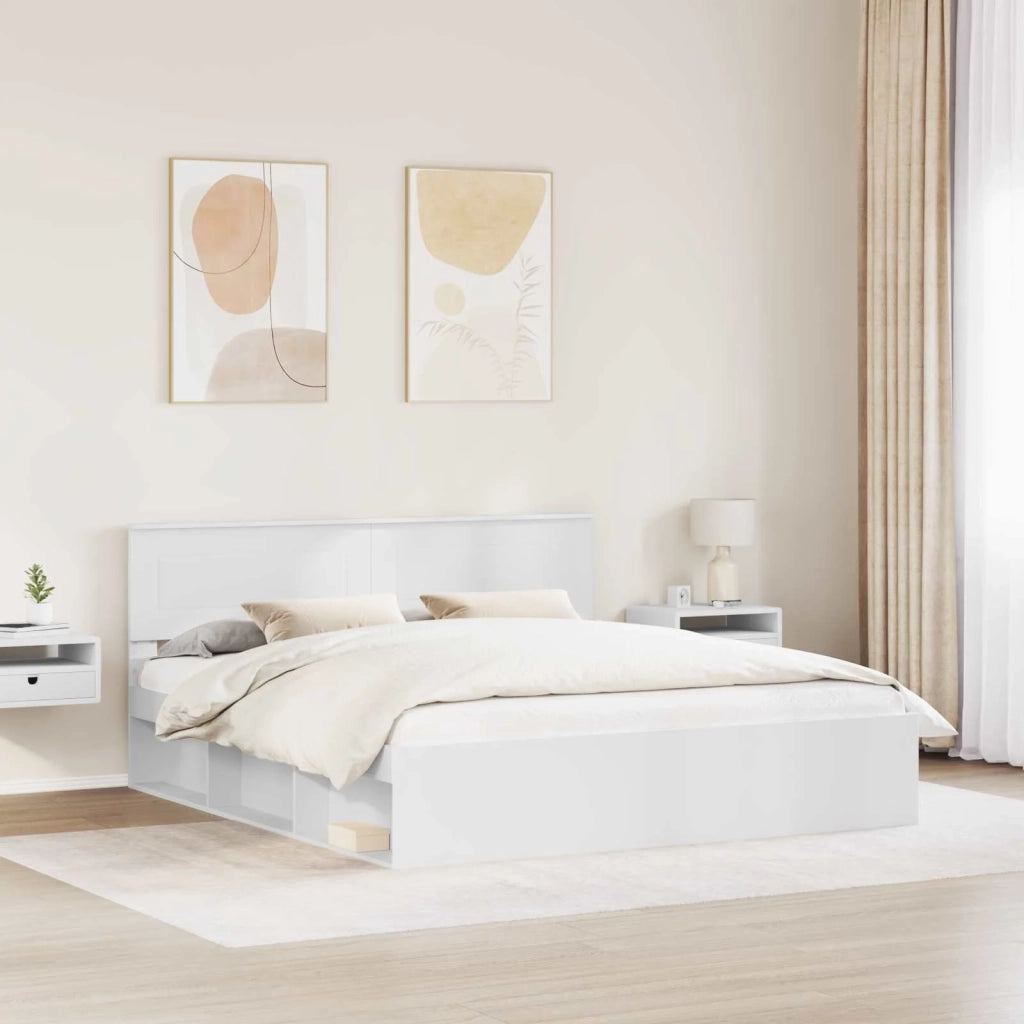 Struttura del letto Bianco 180 x 200 cm Legno multistrato 3407841
