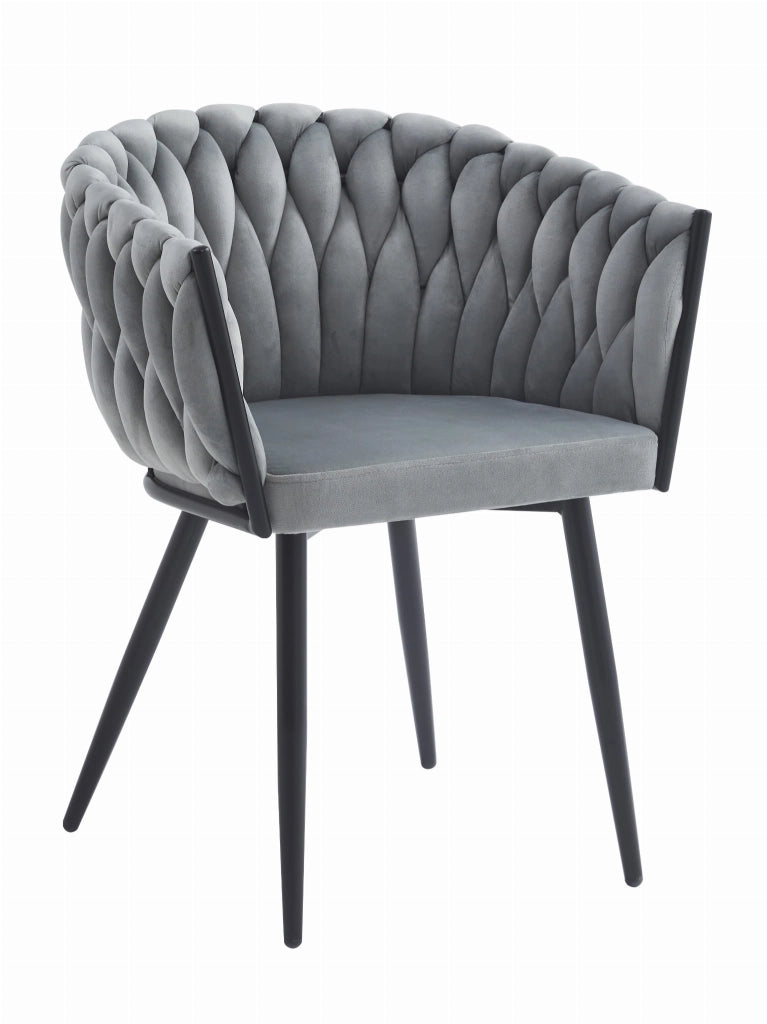 Valora MAYAN CHAIR Grigio chiaro Velluto imbottito x2
