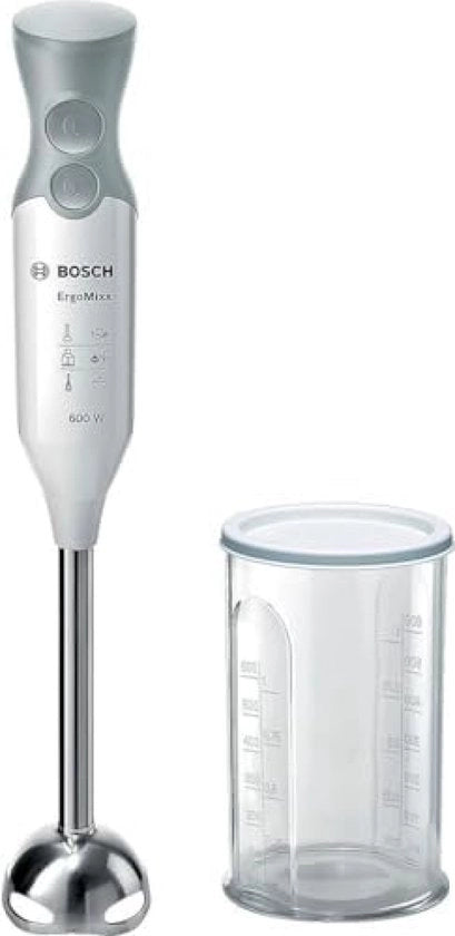 Mixeresta con misurino e coperchio, 600 Watt, bianco