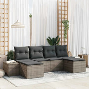 Set Divano da Giardino con cuscino 4 pcs Grigio polyrattan 3355838