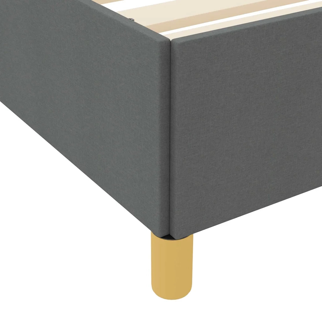 Struttura del letto Grigio scuro 160 x 200 cm Tessuto 3398949