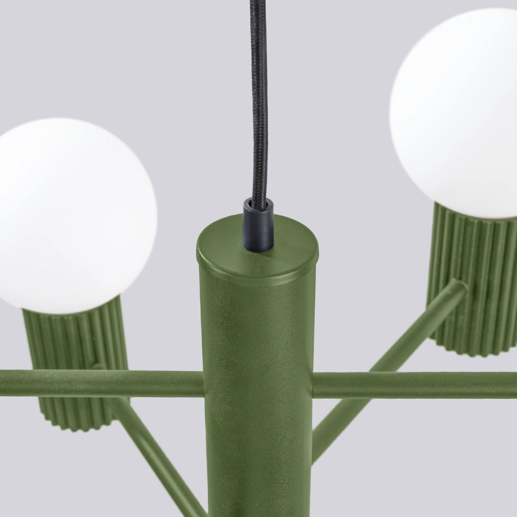 Lampadario HALO 6 verde oliva