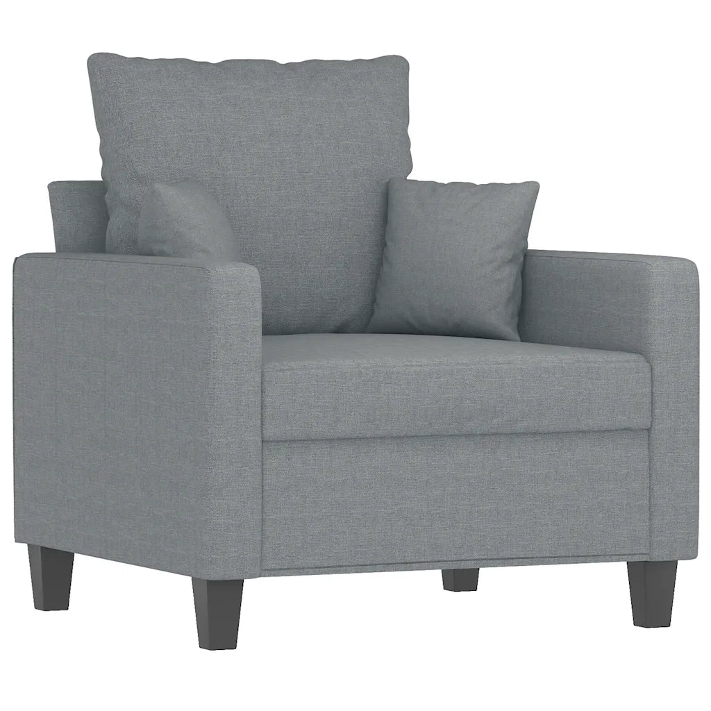 Poltrona | Sedia Relax Grigio Chiaro 60 cm in Tessuto